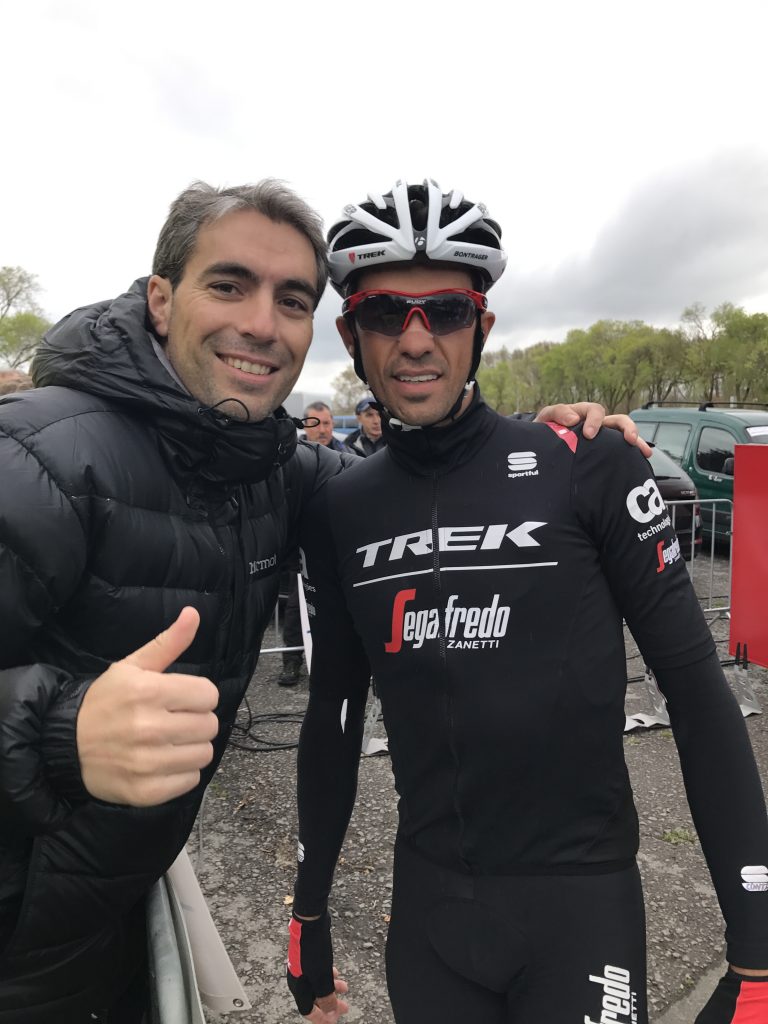 Con Alberto Contador